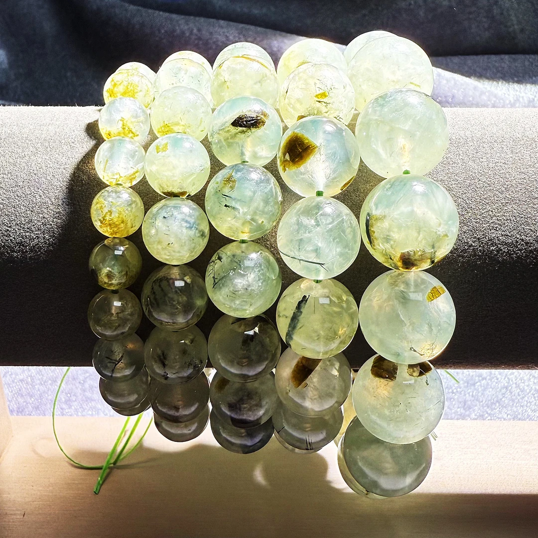 SJ14 葡萄石圆珠单圈手串-多样性发其一