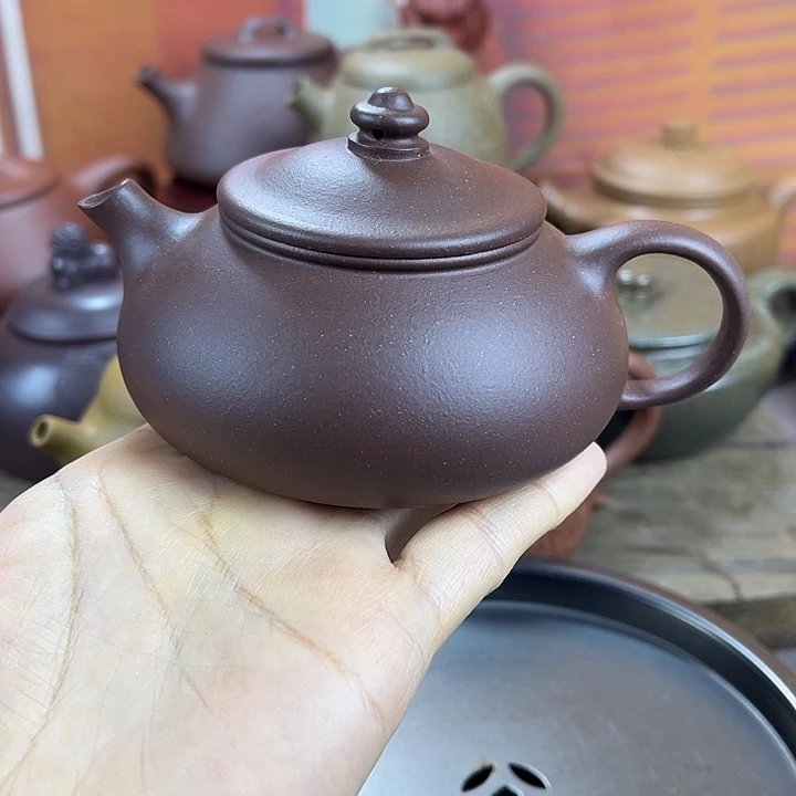 紫砂茶壶宜兴紫砂壶寒江