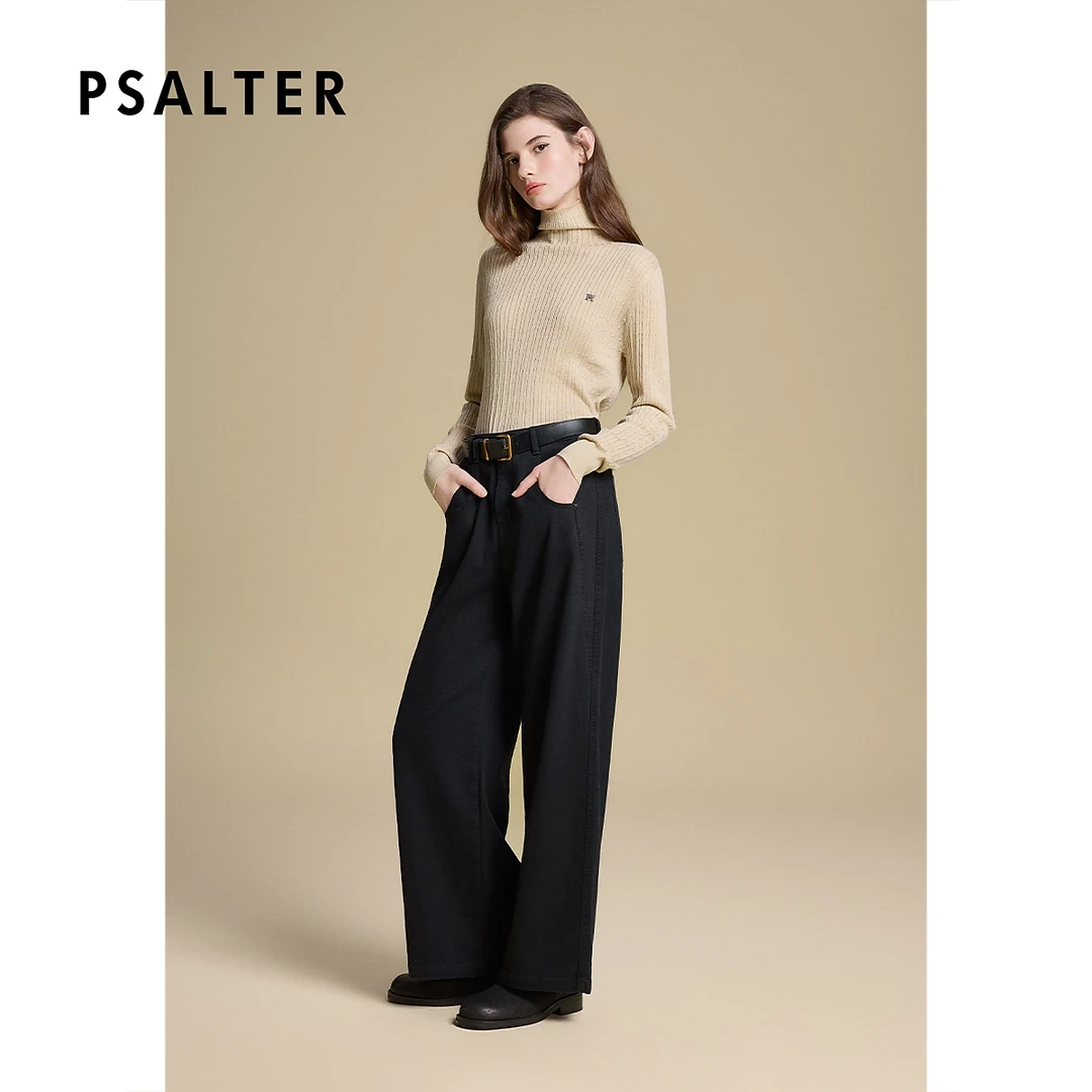 诗篇专选高领绞花长袖羊毛针织打底女显瘦内搭上衣2025冬季新款