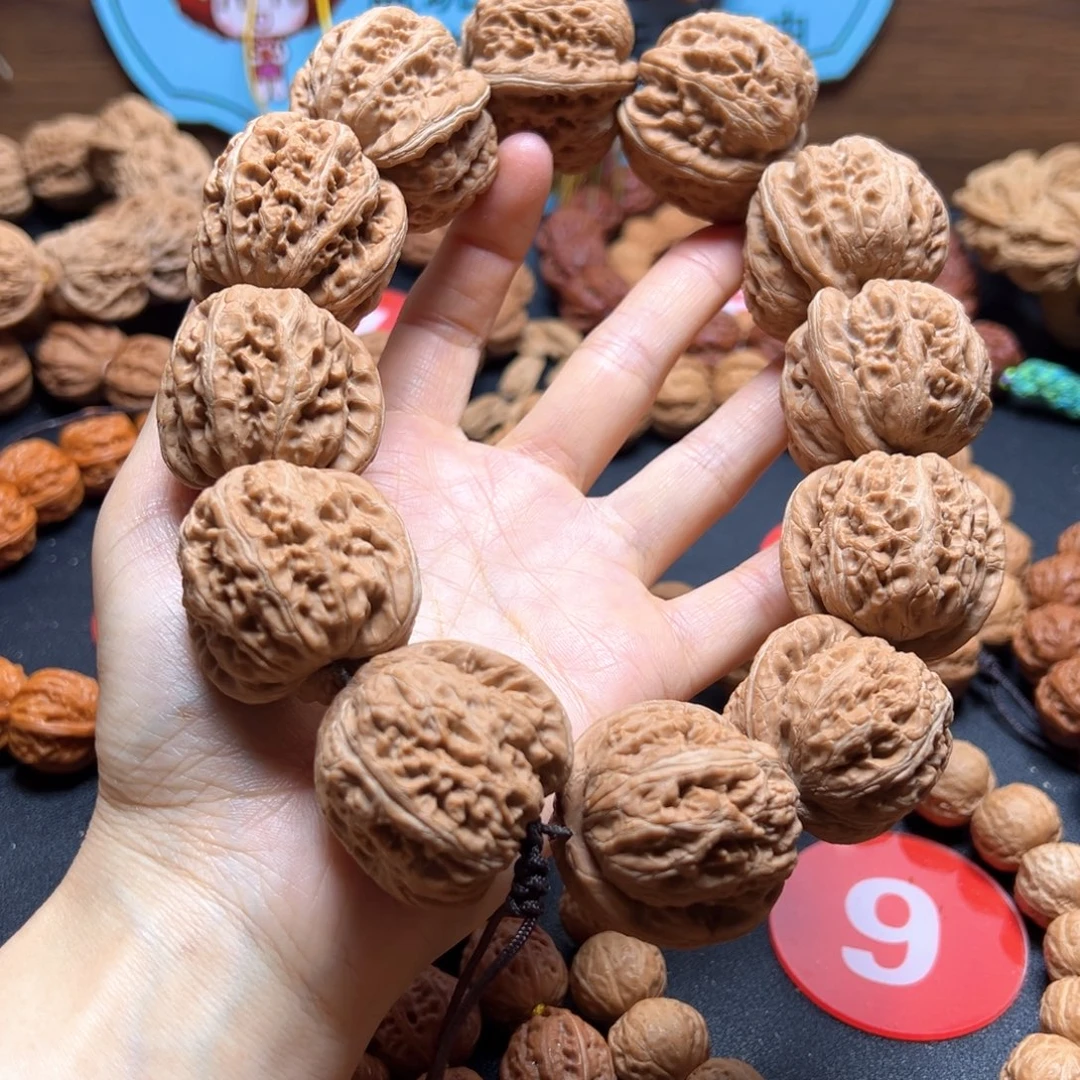 逆***河文玩核桃手串平谷元宝35加