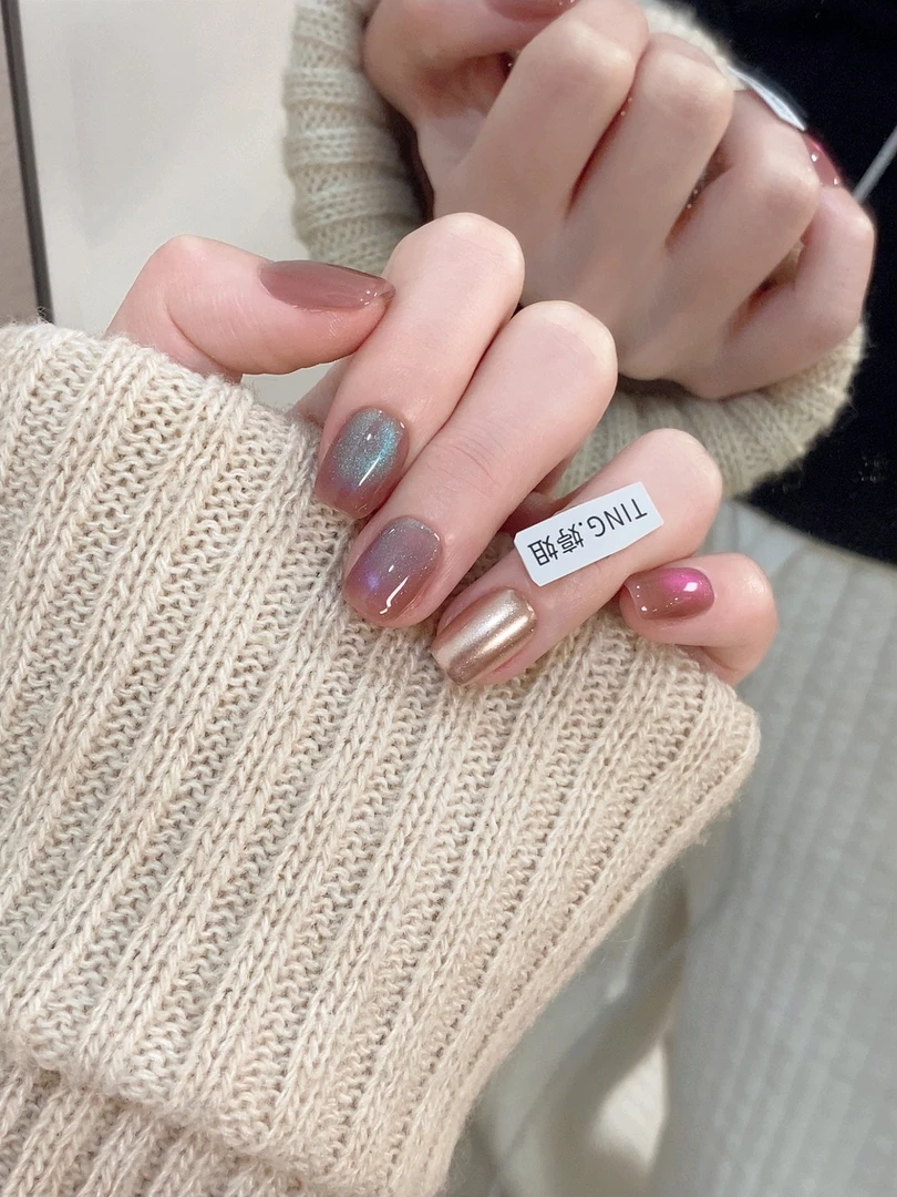 【敖闰同款】2025年夏季冰透水润高级显白气质纯手工穿戴甲10片