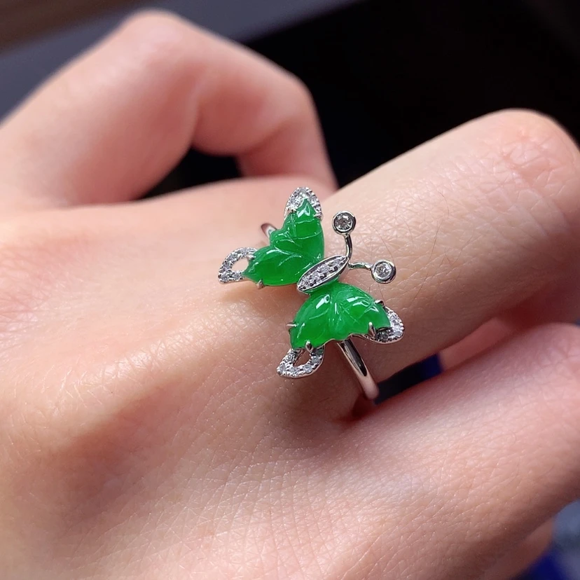 【闪购商品】翡翠戒指18K金镶嵌戒指