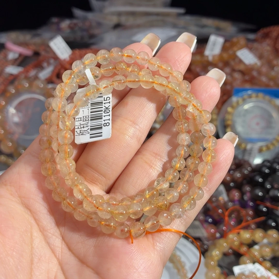 水晶手链未镶嵌金发晶卡5.6