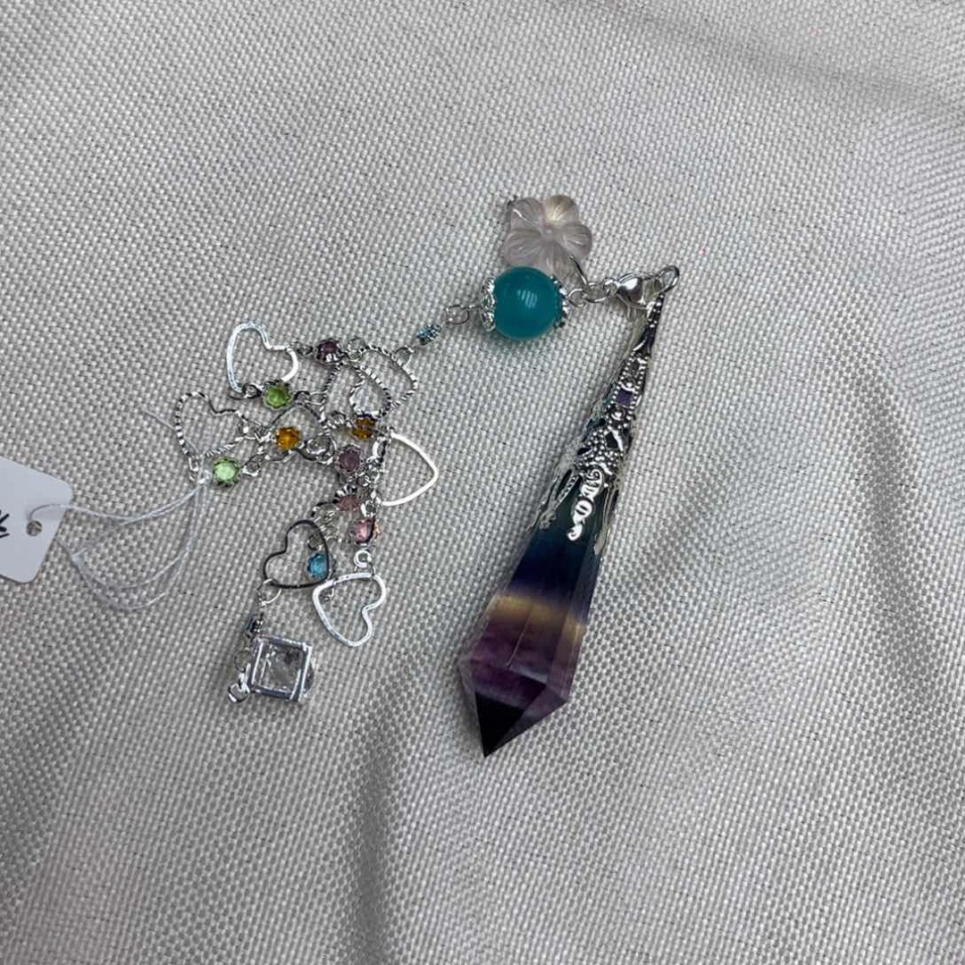 水晶天然未镶嵌彩萤