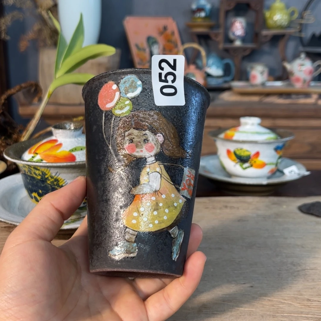 壶素浅陶瓷手工手绘