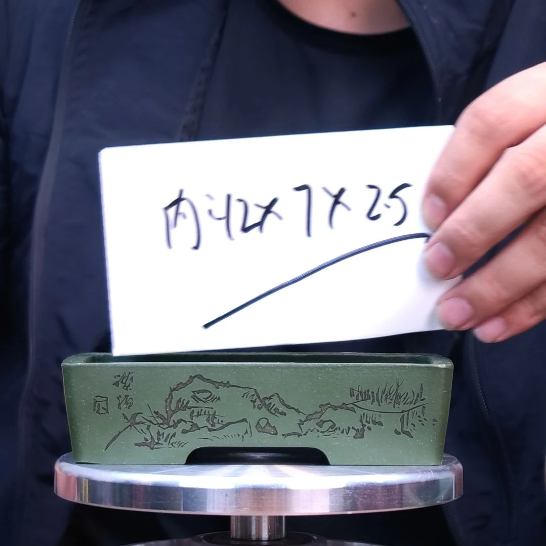 紫砂花盆同喜同喜