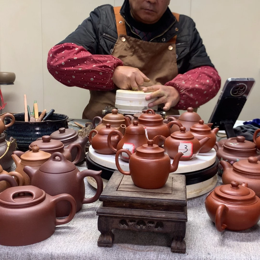 朱泥茶壶宫灯75 C半手工制作