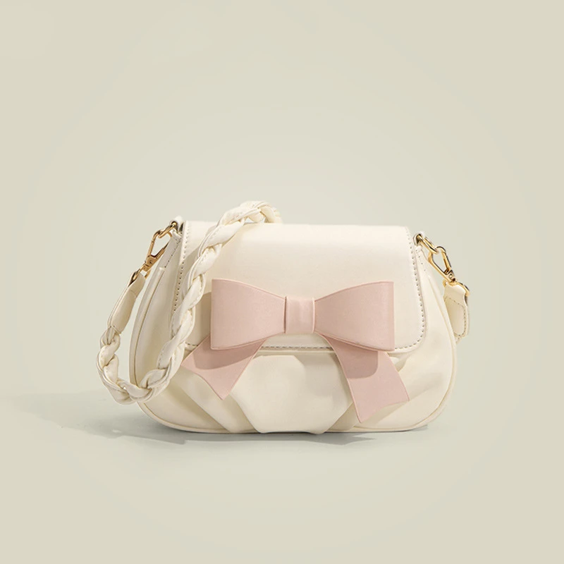 高级感蝴蝶结女包2025新款百搭甜美云朵包单肩包斜挎包
