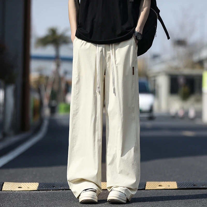 NASA WTAPS美式冰丝速干休闲裤男夏季新款宽松直筒垂坠感长裤子男