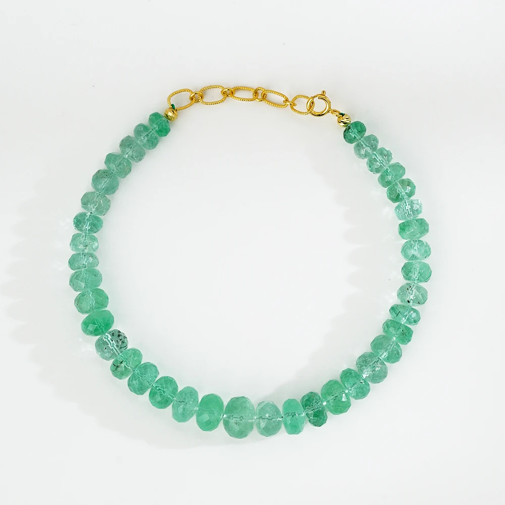 孤品18K祖母绿手链（15+3）44177