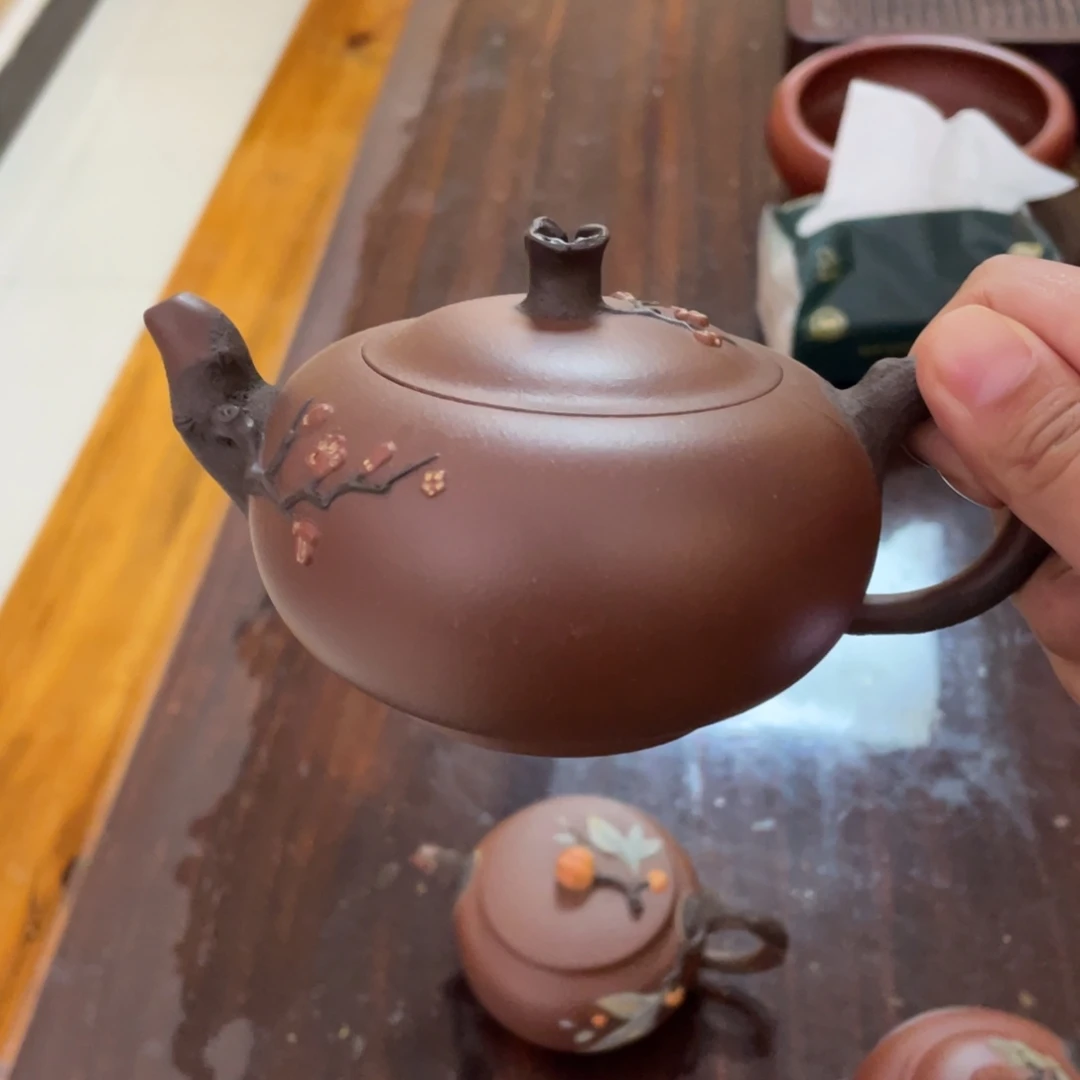 紫砂茶壶一*人宜兴紫砂