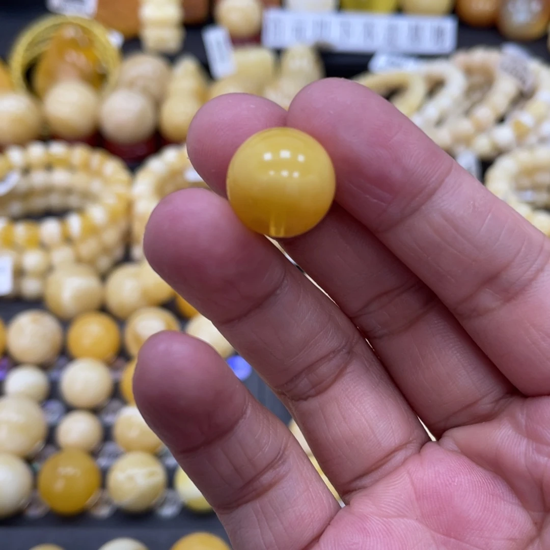 琥珀珠宝奇石未镶嵌14.8mm