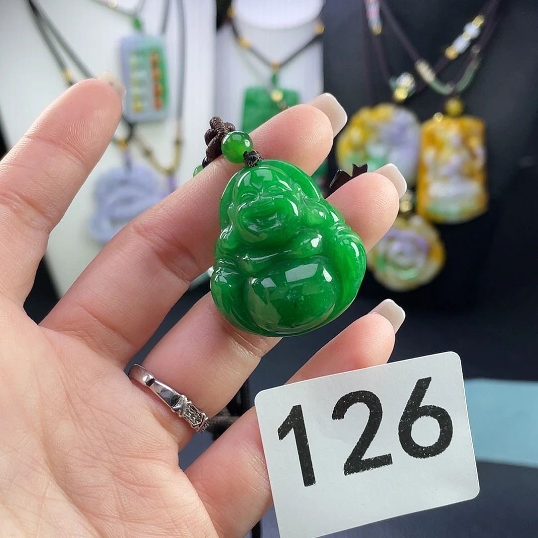 翡翠未镶嵌吊坠(赠链)