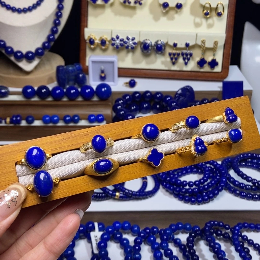 青金石银S925镶嵌戒指多样性发其一 下单备注