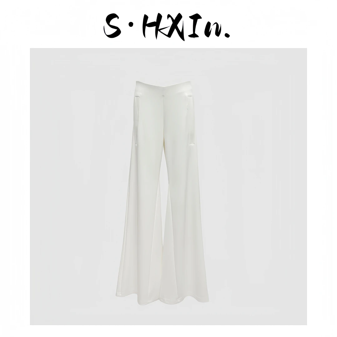 「S·HXIn.」“泡芙感”软糯凉感垂垂裤微喇显瘦阔腿裤