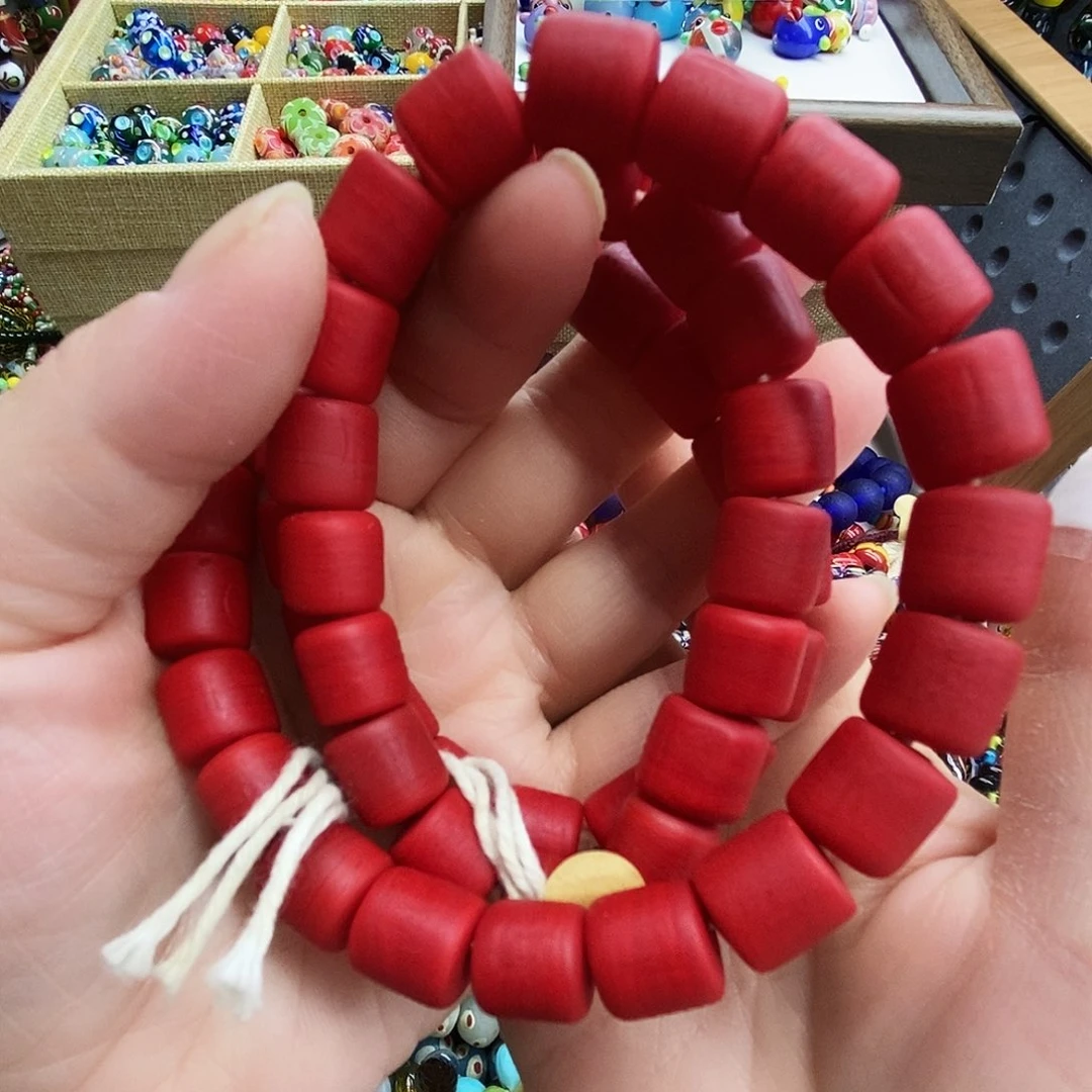 琉璃颈饰尼泊尔雪巴桶061