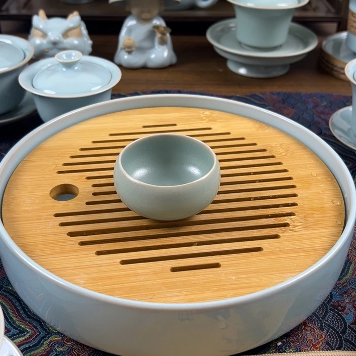 瓷杯子仿古釉釉水禅定杯