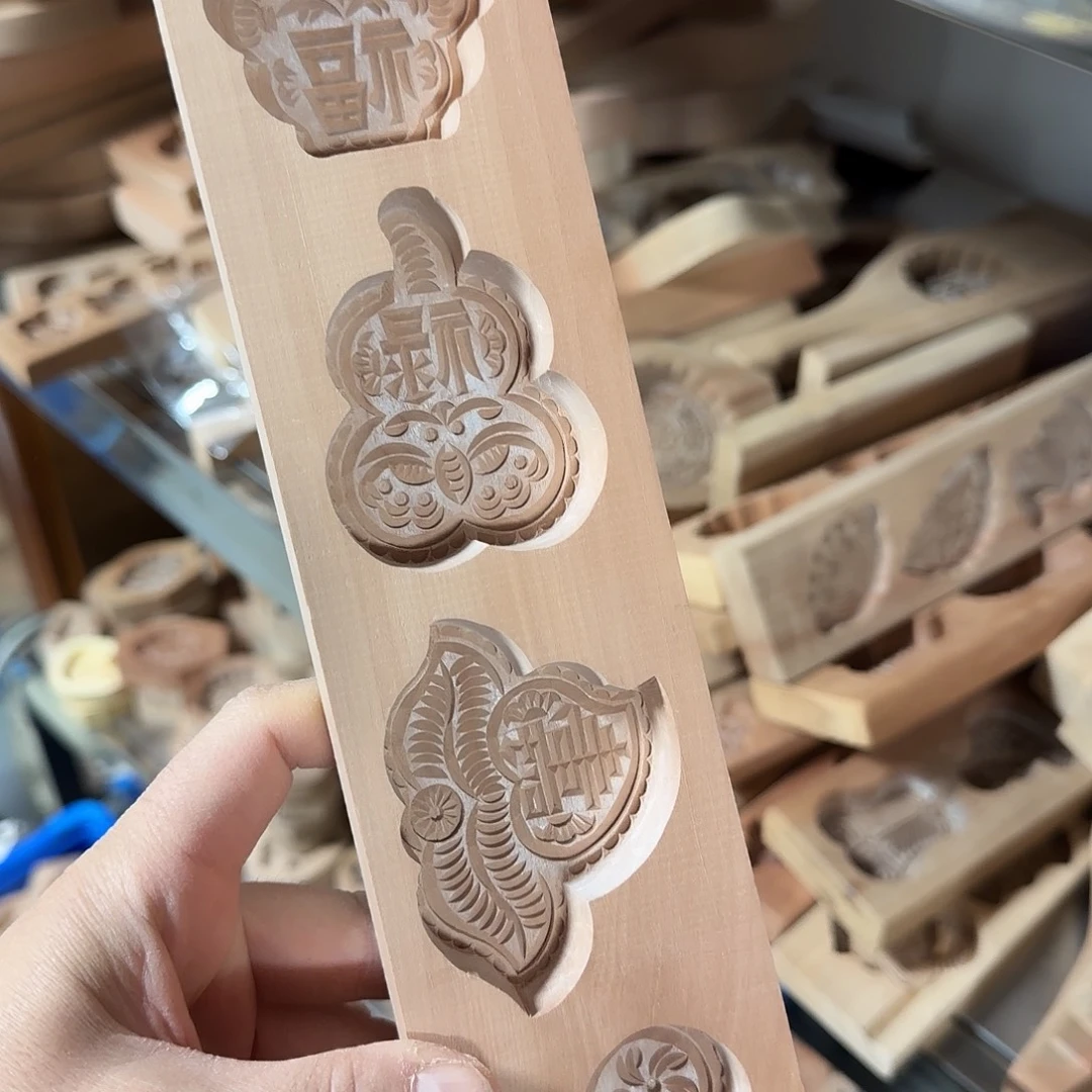 小***好梨木精雕福禄寿禧模具