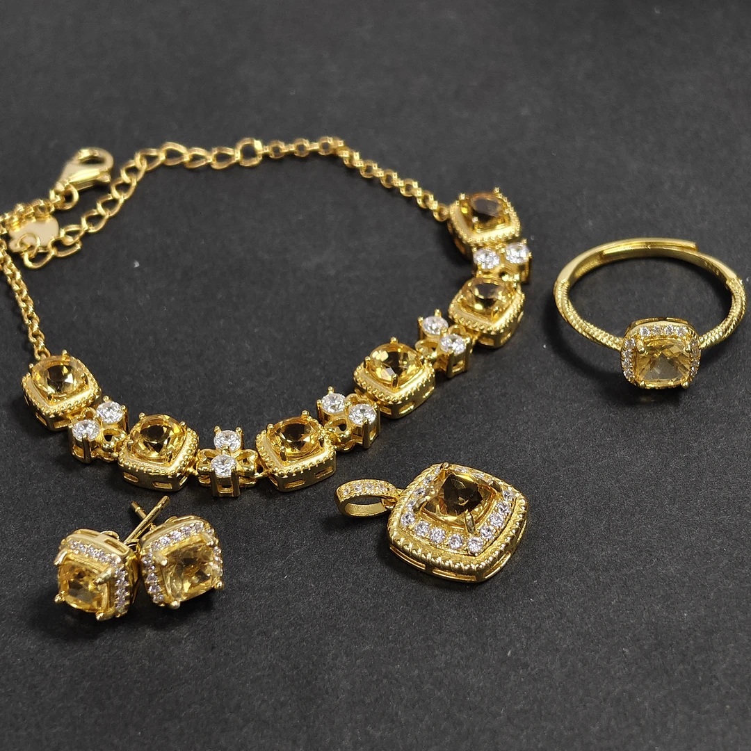 【书记甄选】天然黄水晶四件套 多款式 8325-8328QBX