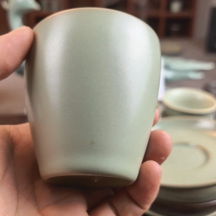 汝州原产地原矿仿古手工缸杯瑕疵