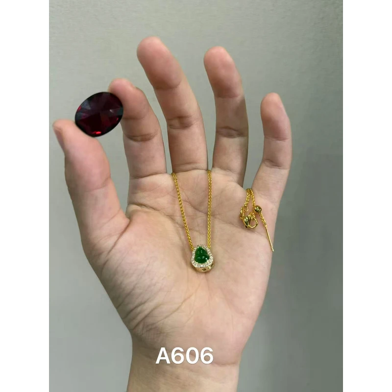 A606 满绿 葫芦 项链