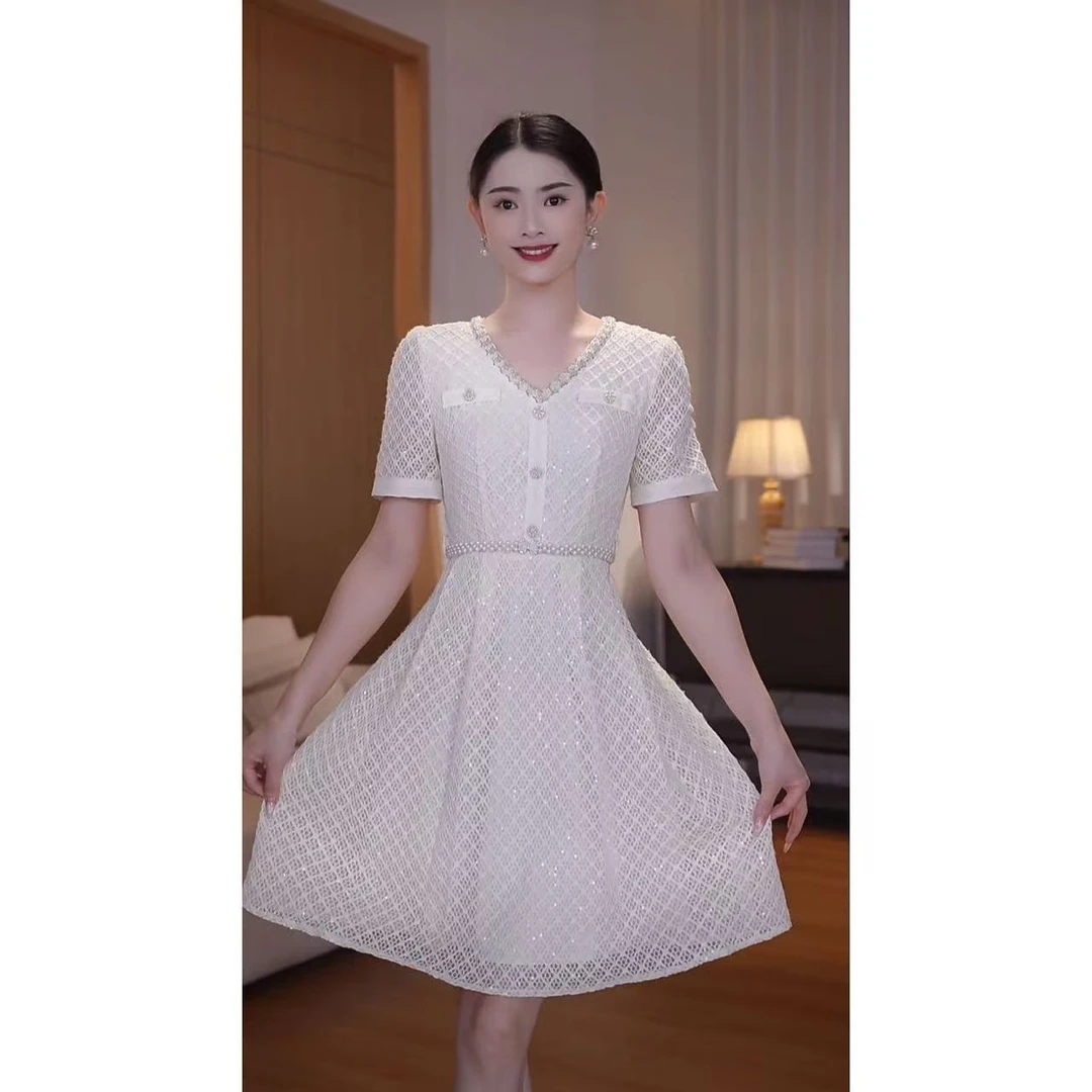 【古蔓诗福利款】3010夏季新款气质收腰连衣裙