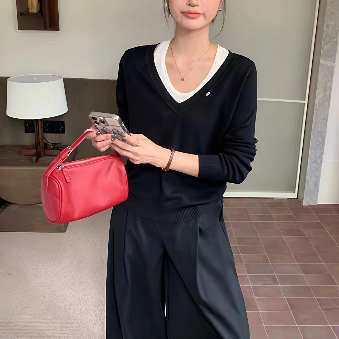 双领休闲针织衫#178#DP