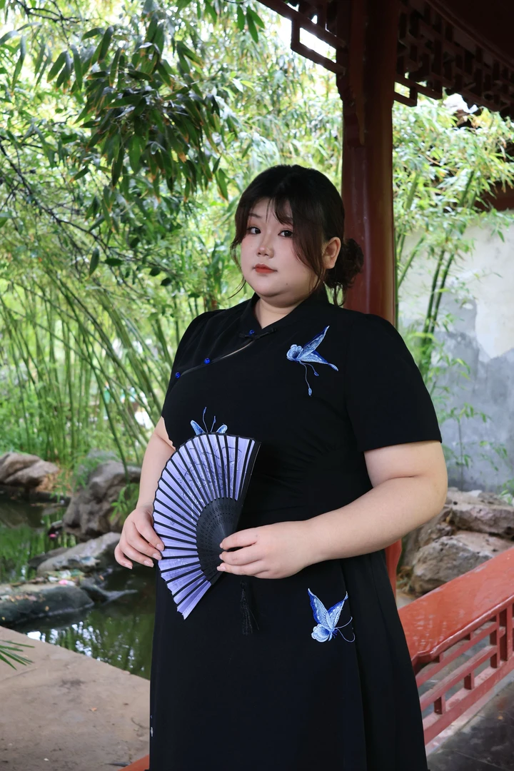 【蝶韵墨香】新中式蝴蝶连衣裙国潮服装中国风绣花夏季长裙