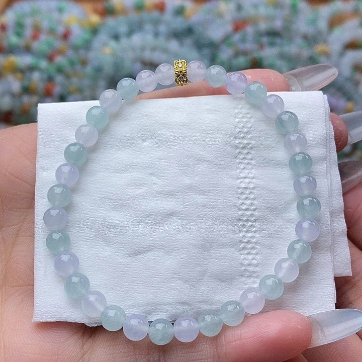 翡翠把件未镶嵌羊**跑珠链