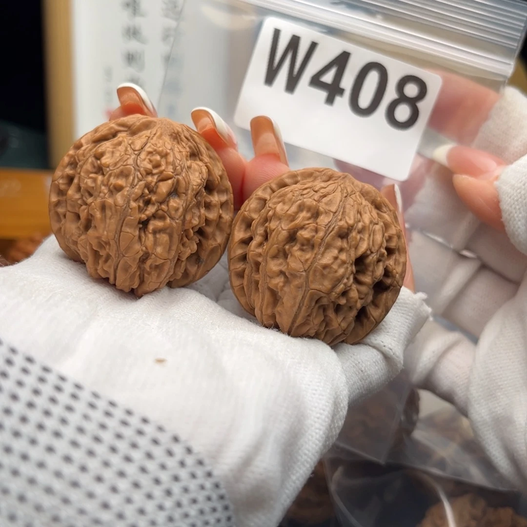 文玩核桃把件39牡丹纹w 408