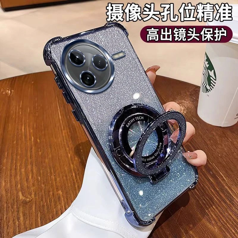 适用小米Civi5Pro气囊防摔手机壳civi4Pro全包镜civi3支架电镀壳