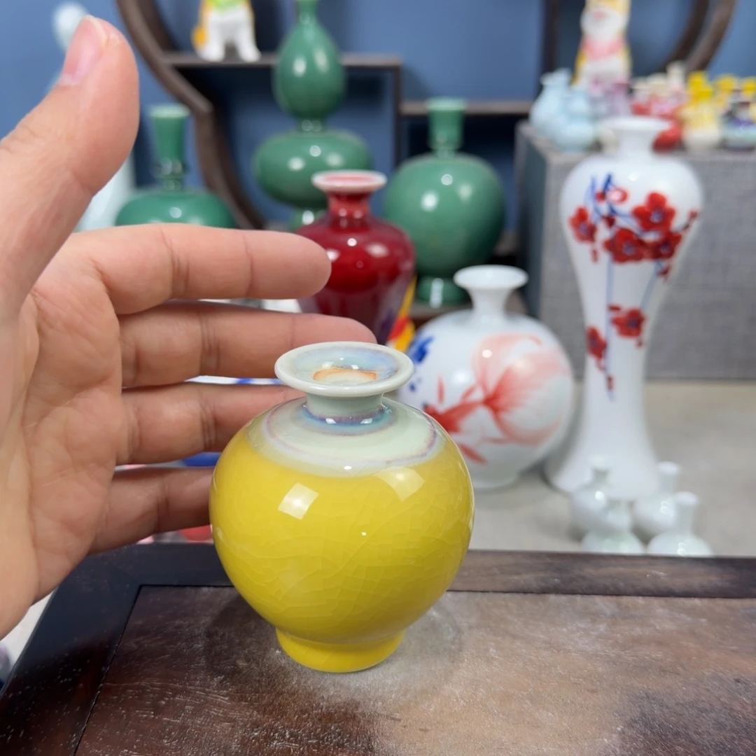 陶瓷手工小花器摆件