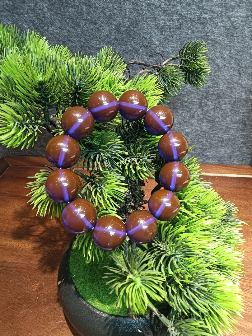 蓝珀手串（蓝色妖姬）