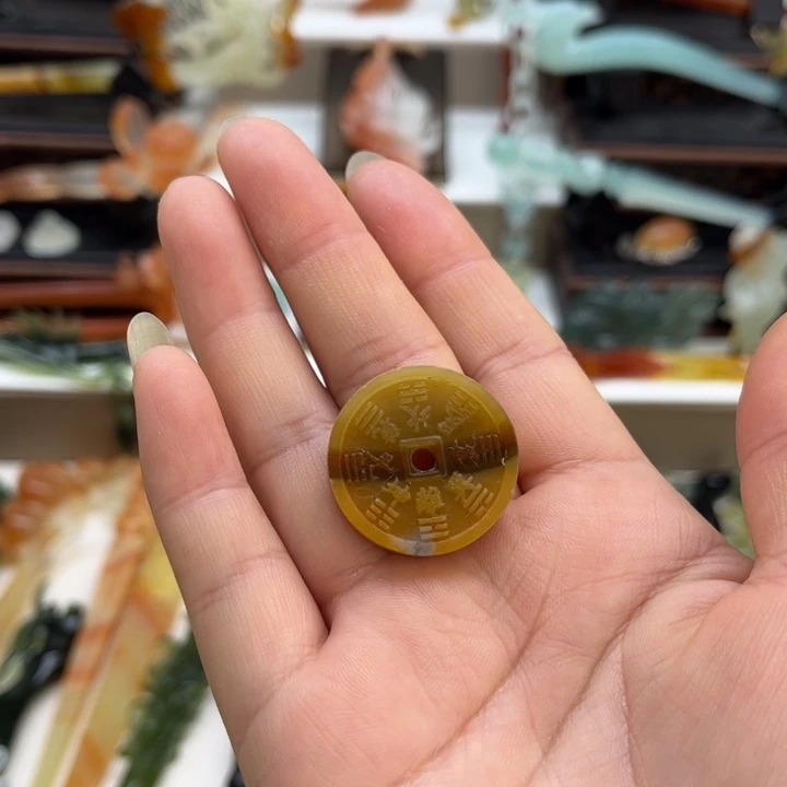 蛇纹石玉未镶嵌岫玉发簪