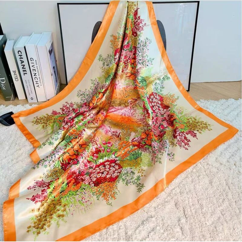 （051）高档丝巾围巾女士披肩新款素雅百搭防晒优雅气质