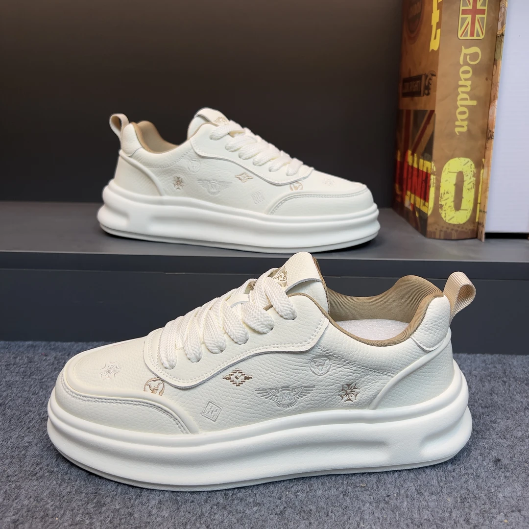 秋冬新款男鞋时尚男士休闲鞋韩版男款板鞋厚底增高鞋高档轻奢潮鞋