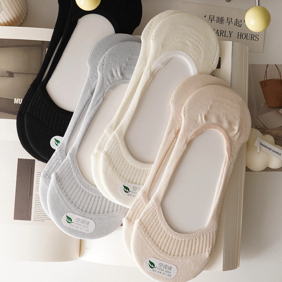 船袜女夏季薄款防滑不掉跟短袜透气网眼浅口隐形袜高跟鞋袜子