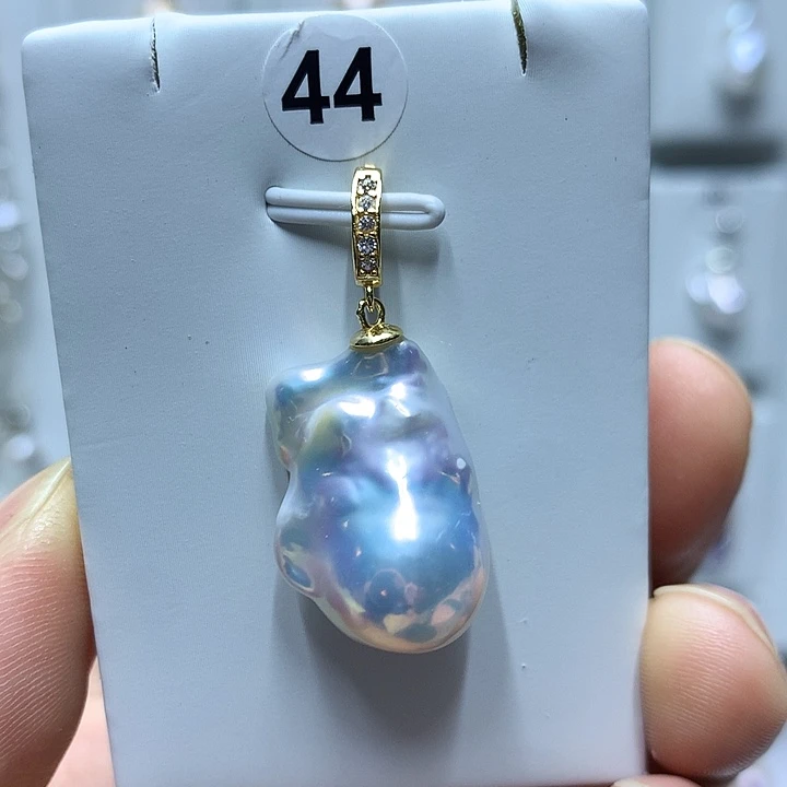 淡水珍珠巴洛克银S925镶嵌