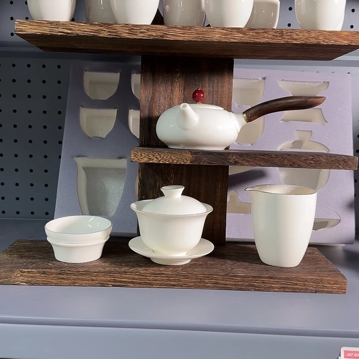 孤品微瑕羊脂玉套组