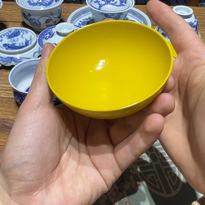 景德镇陶瓷单色釉微瑕杯子