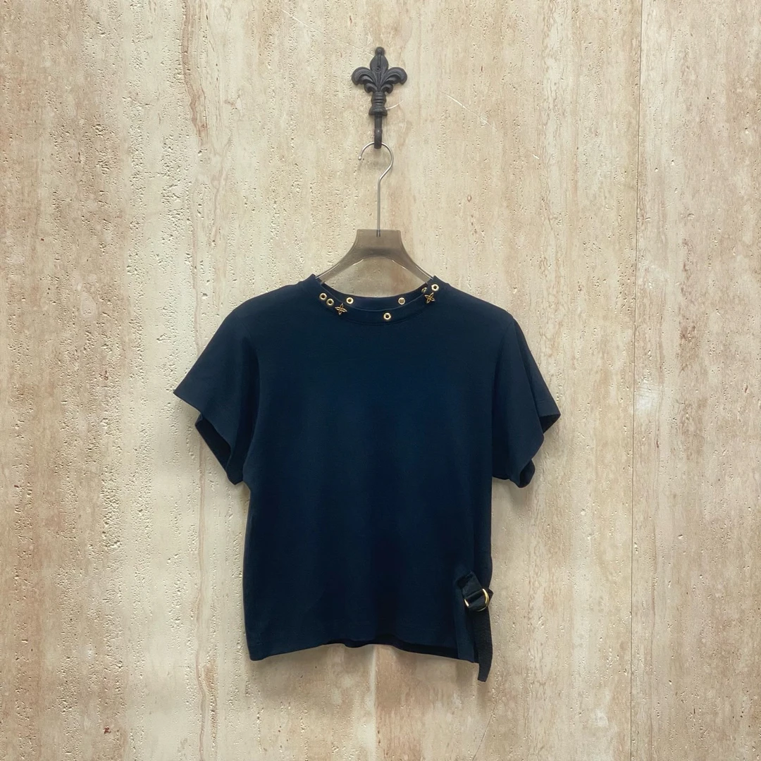 99新 LouisVuitton/路易威登 黑色三花logo短袖/m码/32508