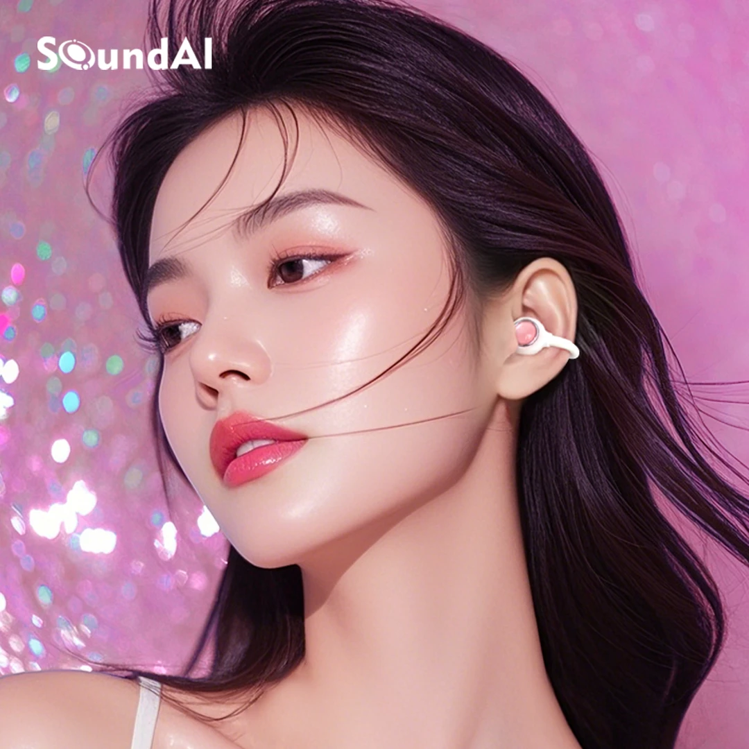 【新品】声智珍珠耳夹Pro蓝牙耳机AI无线会议耳机智能翻译续航防水z