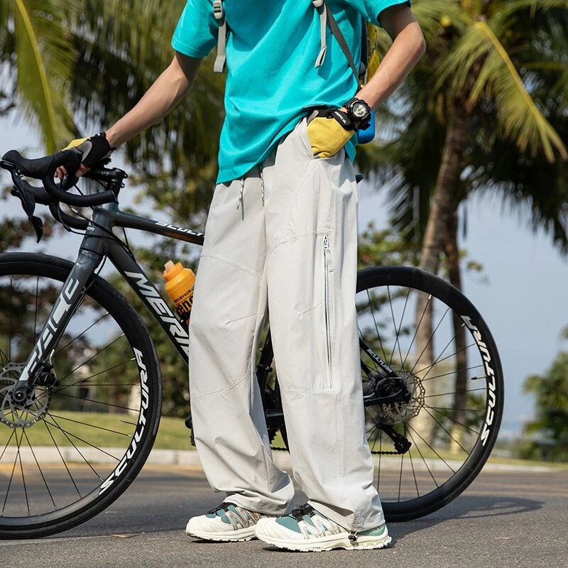 2025夏季学生防晒休闲裤男凉感登山冲锋裤直筒运动户外宽松薄款潮