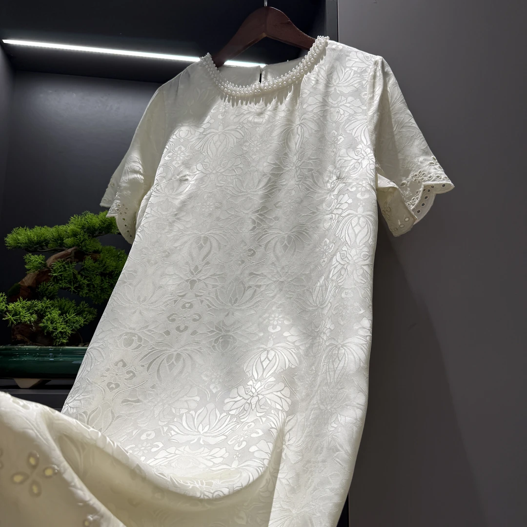 【东方既白】中式连衣裙复古传统改良夏季女装宽松气质连衣裙5352