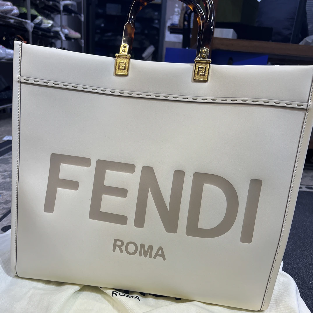 99新 FENDI/芬迪 大号阳光白金托特包大号（无肩带）