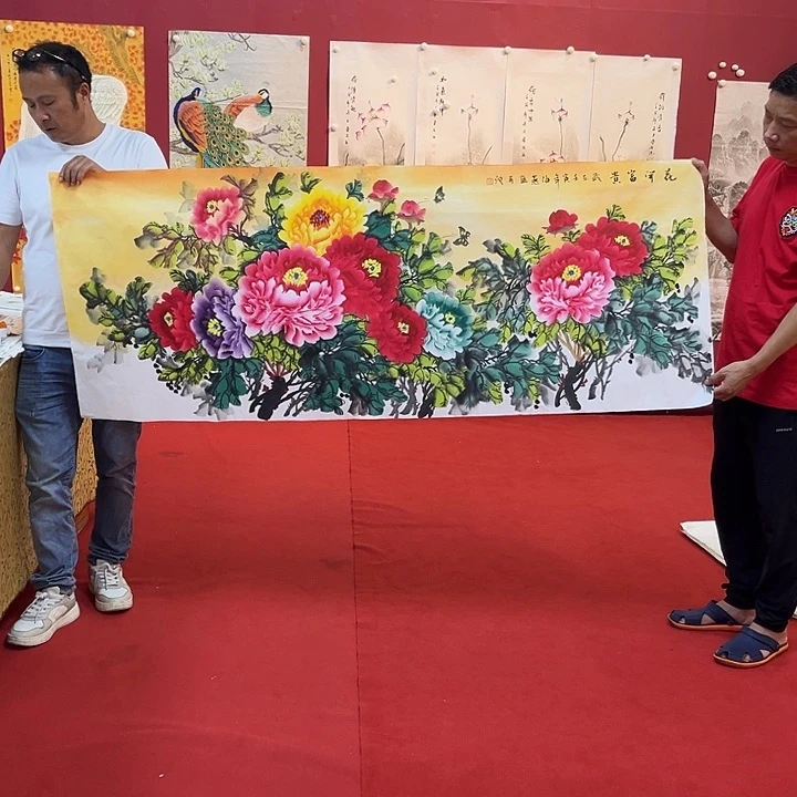 国画国画作品展示展中的