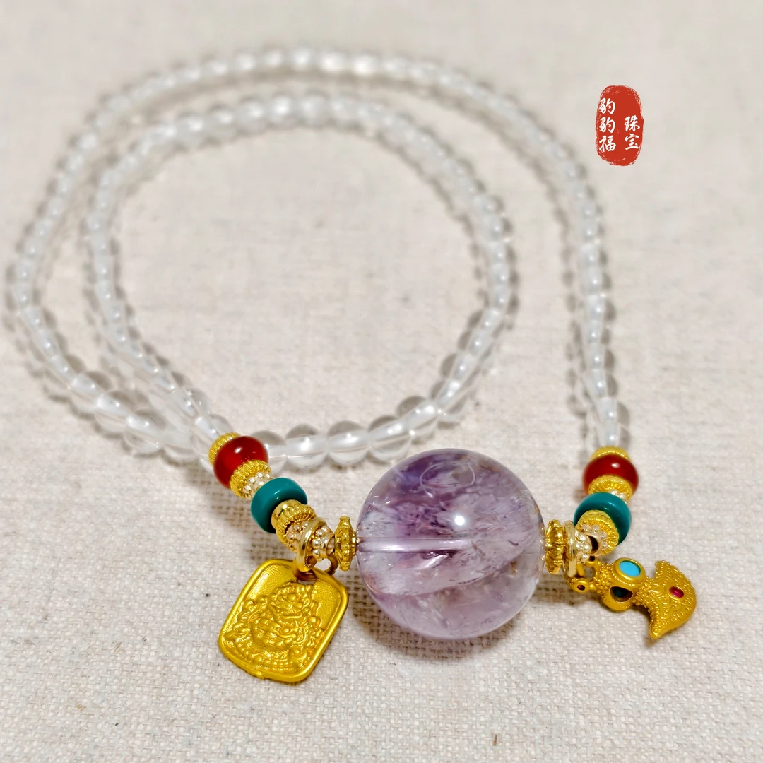 【利姆利亚】水晶项链手链多用款 豹豹福珠宝