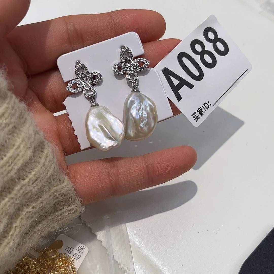 耳饰合金淡水珍珠