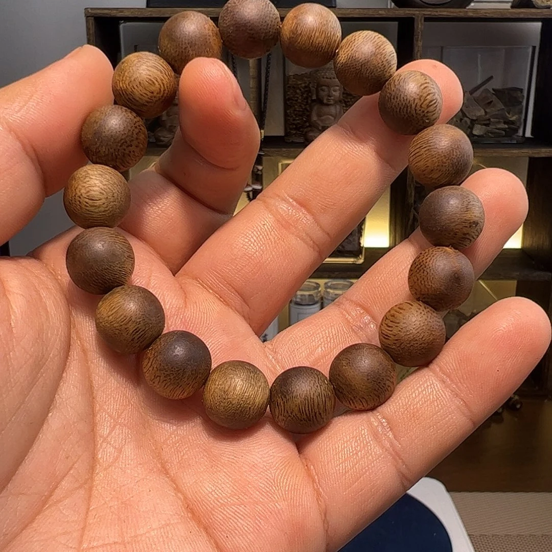 手串沉香12mm圆珠单圈12.1g