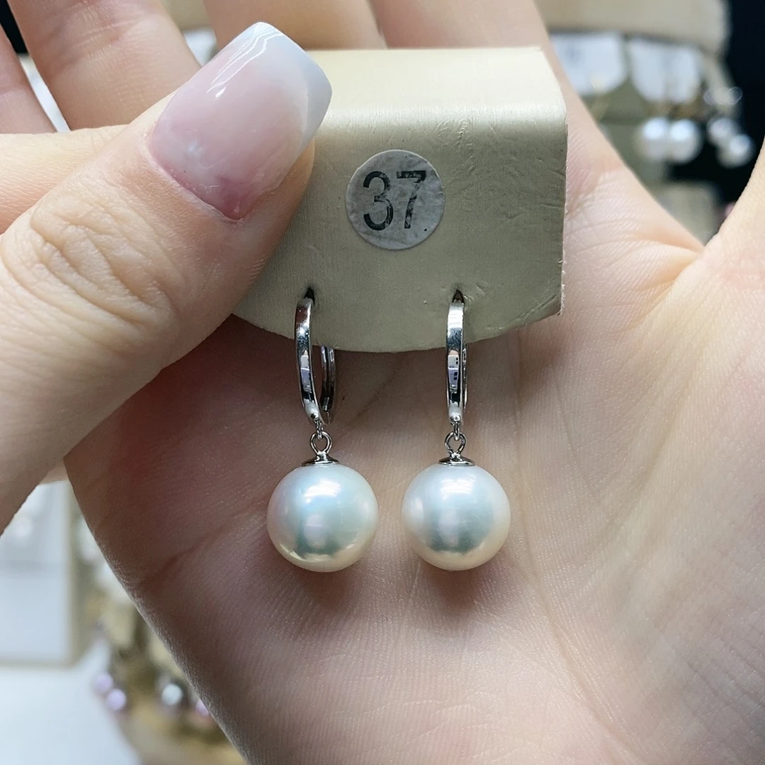 淡水珍珠耳饰银S925镶嵌